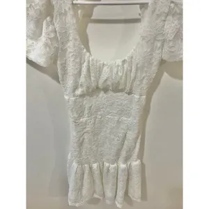 Commense NWT Women Small White Lace Open Back Mini Dress Summer Cottage Coquette thumbnail 6