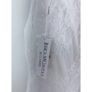 NWT Jessica McClintock by Clarisse Gown Ivory Lace Sequin Open Back 8 thumbnail 8