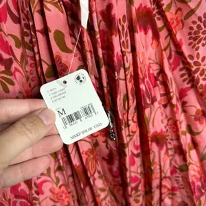 Free People Pixie Printed Tunic in Light Combo Pink Red Size Medium Sz M New thumbnail 9