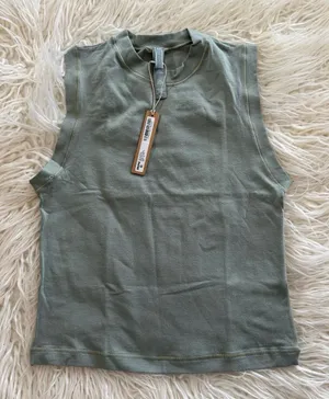 Skims Cotton Jersey Mock Neck Tank Mineral Size Medium thumbnail 1