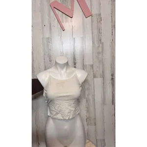 Backless White crop top size medium thumbnail 5