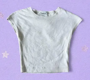 Zara Women's Cream Crop-top thumbnail 1