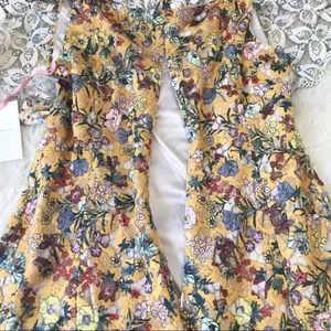 ALEX MARIE Off The Shoulder Yellow Lace Midi Dress Size 6 Wedding Guest Cottage‎ thumbnail 11
