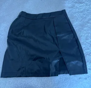 Shein Leather Skirt Black thumbnail 1