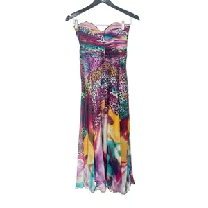 Tony Bowls Purple Watercolor Leopard‎ Print Prom Dress Strapless Formal Gown 2 thumbnail 9