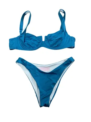 Victoria's Secret Turquoise Blue Underwire Bikini Set thumbnail 2