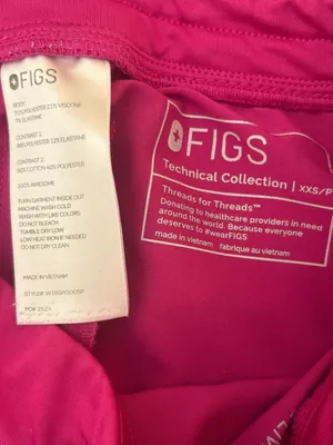 FIGS Zamora Joggers Scrub Bottoms Raspberry Sorbet Womens Size XXS Petite thumbnail 5