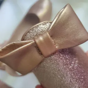 Glitz Shimmering Gold Ballet Flats Reaction Kenneth Cole Size 8 thumbnail 4
