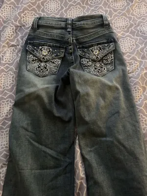 Studded wide leg jeans Blue thumbnail 2