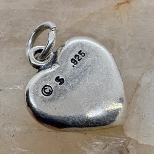 Vintage Dakota West Shube Sterling Silver I Love Books Heart Charm 925 Pendant thumbnail 3
