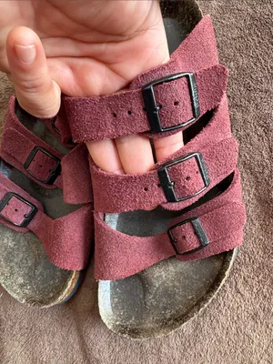 Betula by Birkenstock Women's Triple-Strap Suede Sandals in Wine thumbnail 13