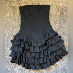 Oh Polly Juliet Bandeau Ruffled Tiered Corset Mini Dress thumbnail 1