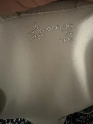 OFFLINE Aerie Real Me Hold Up Strappy Athletic Performance Sports Bra Silver MDD thumbnail 7