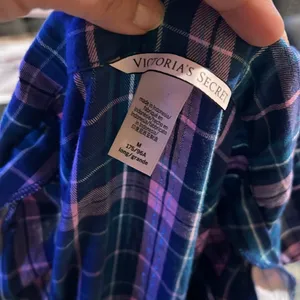 Victoria’s Secret button-down, long sleeve plaid shirt, women’s size medium thumbnail 4