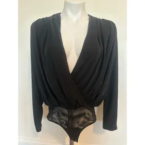 Abercrombie Fitch Black Long Sleeve Bodysuit Small thumbnail 5