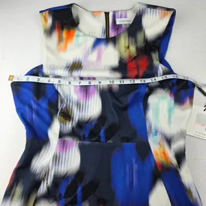 Calvin Klein NWT Blue Blurred Floral Sleeveless Sheath Dress Size 10 thumbnail 8