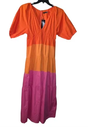 Boohoo Short Sleeve Maxi Dress Size 8 NWT thumbnail 1