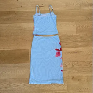 Peppermayo Cami Top & Midi Skirt Floral Tamia Size XS Blue Pink thumbnail 4