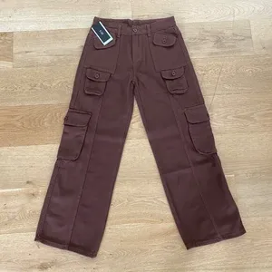 EM - Wide Leg Carpenter Cargo Pants in Brown thumbnail 1