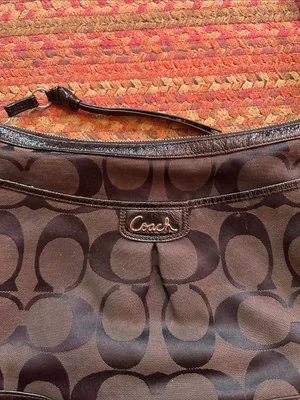 Coach Signature Park Convertible Black/ Brown Signature Shoulder Bag Satchel thumbnail 2