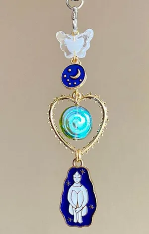 Handmade Kawaii retro y2k whimsical fairy Star girl phone strap/accessory/keychain/bag charm/display🌙🌠⭐️🌀 thumbnail 2