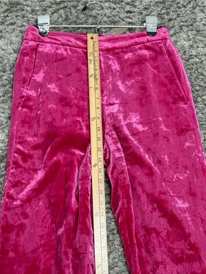 J. Crew Women’s Pink Velvet Peyton Pull On Pants Cropped Elastic Waist 6 NWT thumbnail 12