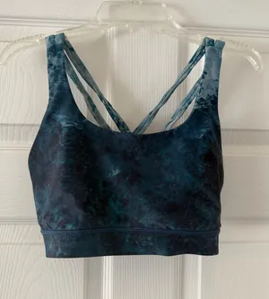 lululemon athletica Blue Tie-Dye Strappy Sports Bra thumbnail 1