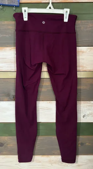 Burgundy Lululemon Leggings thumbnail 1