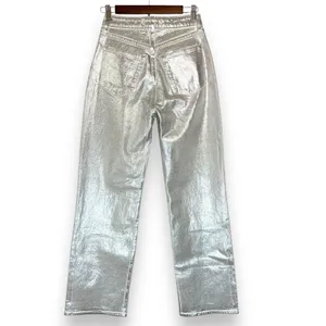 NWT Abercrombie & Fitch Jeans 25 0R High-Rise 90s Curve‎ Love Relaxed Silver thumbnail 6