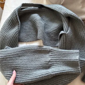 Cider Gray Ribbed Women's Sweater thumbnail 3