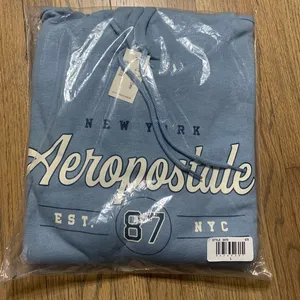 New Aeropostale hoodie large blue thumbnail 1