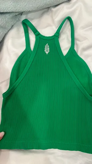 Free people movement green tank top racer back thumbnail 3