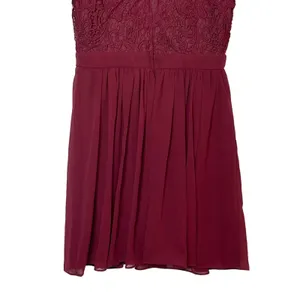Lulus Angel in Disguise Lace Skater Dress Women's‎ Size Medium Burgundy V-Neck thumbnail 3