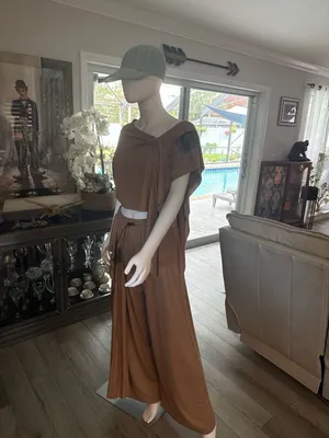 BUKEZY Brown 2-Piece Crop Top and Wide Leg Ruffle Pant thumbnail 3