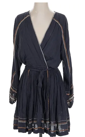 Free People Black Textured Casual Dress thumbnail 1