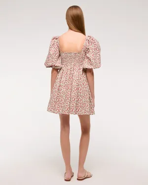 Abercrombie Emerson Puff Sleeve Dress Strawberry thumbnail 2