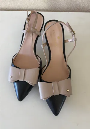 Kate Spade Bow Kitten Slingback Heels thumbnail 1