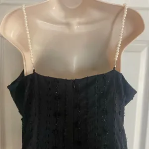 NWT Rihoas Elegant Black Sleeveless Dress With Pearl Detail Straps XL‎ thumbnail 5