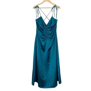Jason Wu Satin Halter Open Back Midi Slip Dress Size Large thumbnail 7