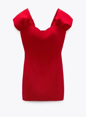ZARA Red Sweetheart Dress thumbnail 6