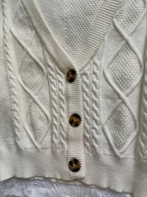 Francesca's cream sweater vest thumbnail 2