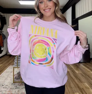 Pink Nirvana Crewneck Size L thumbnail 1