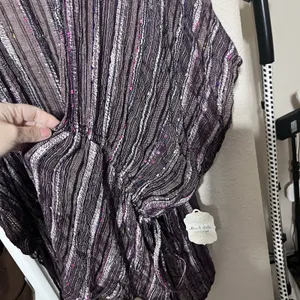 New Altar'd State Purple Multi knit Cardigan Kimono sweater textured sz M NWT thumbnail 6