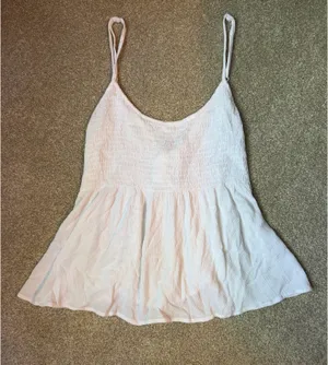 LA Hearts Flowy White Smock Front Tie Back Tank Top thumbnail 2
