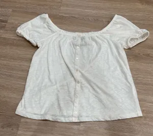 Off white cream blouse thumbnail 1