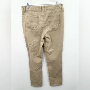 L.L. Bean Women's Favorite Fit Straight Tan Pants Size‎ 16T thumbnail 2