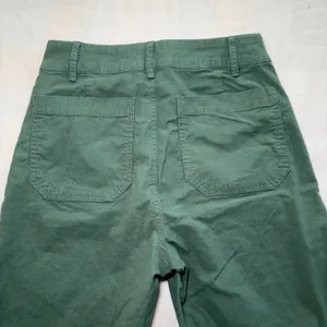 J Crew Lizzie Wide Leg Pants Linen Cotton Olive Green Womens 25 Patch Pockets thumbnail 12
