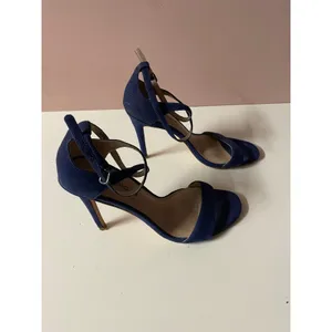 Via Spiga Navy Blue Open Toe Ankle Strap Heels Size 8.5 thumbnail 5