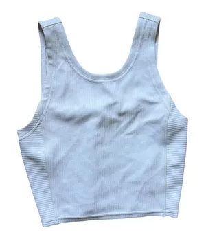 Lululemon Ribbed Softstreme Cropped Tank White Size 2 thumbnail 1
