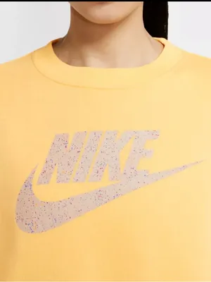 Nike‎ Icon Clash Topaz Gold Graphic Crop T-Shirt Women’s Plus 1X NWT thumbnail 3
